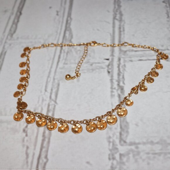 🌟💛🔗 Golden Charm Necklace · 16–18" Adjustable · Vintage Whimsy - Picture 2 of 4